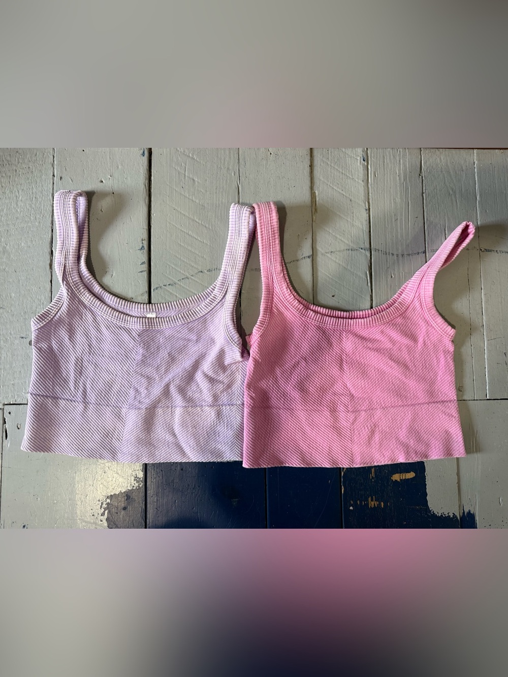 Nikibiki Lavender & Pink Ribbed Knit Top